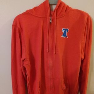 🔴3/$10🔴Major League Fitness women's small red Liberty Bell 🔔  Hoodie